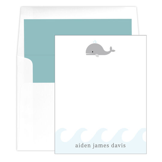 Whale Flat Note Cards